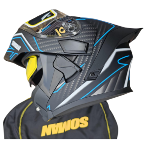 Soman Flip-Up Helmet - Size XL | DOT Certified, Double Visor